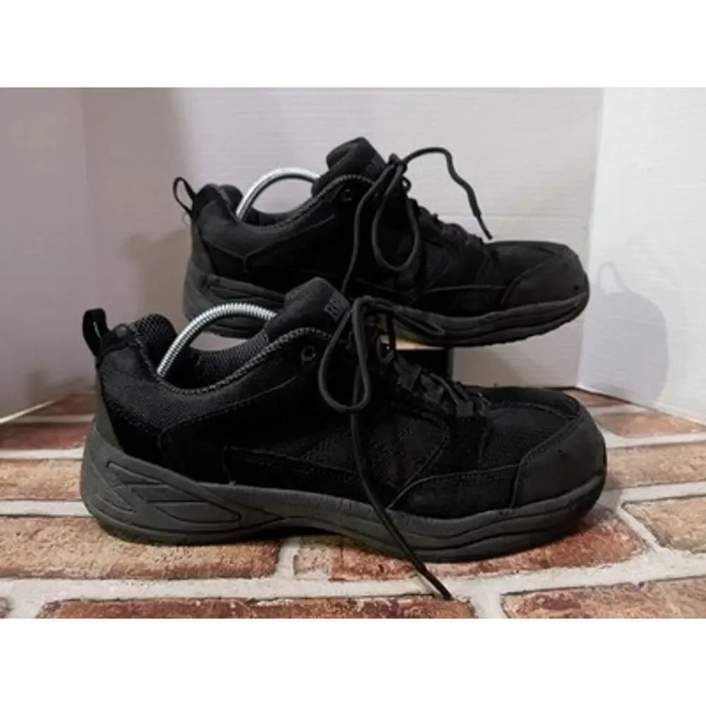 Brahma Adan Steel Toe Work Shoes Mens Size 12 Black Leather Slip Resistant ASTM